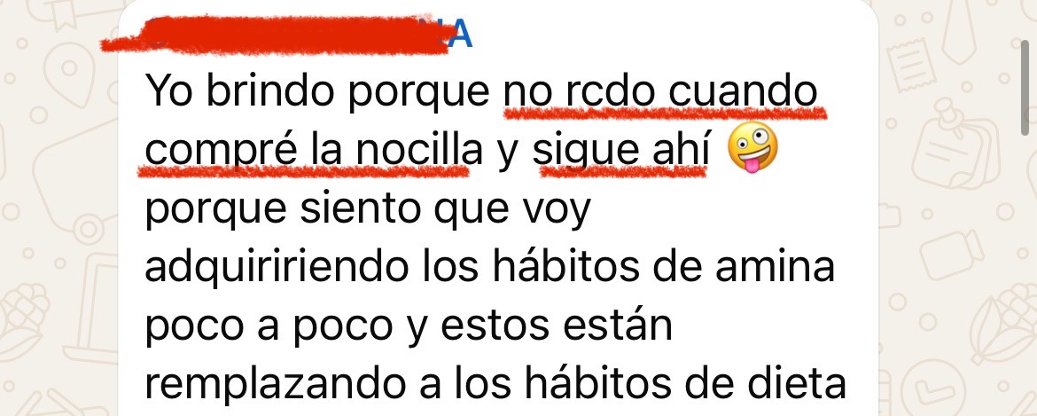 Mensaje de una alumna del Programa Amina