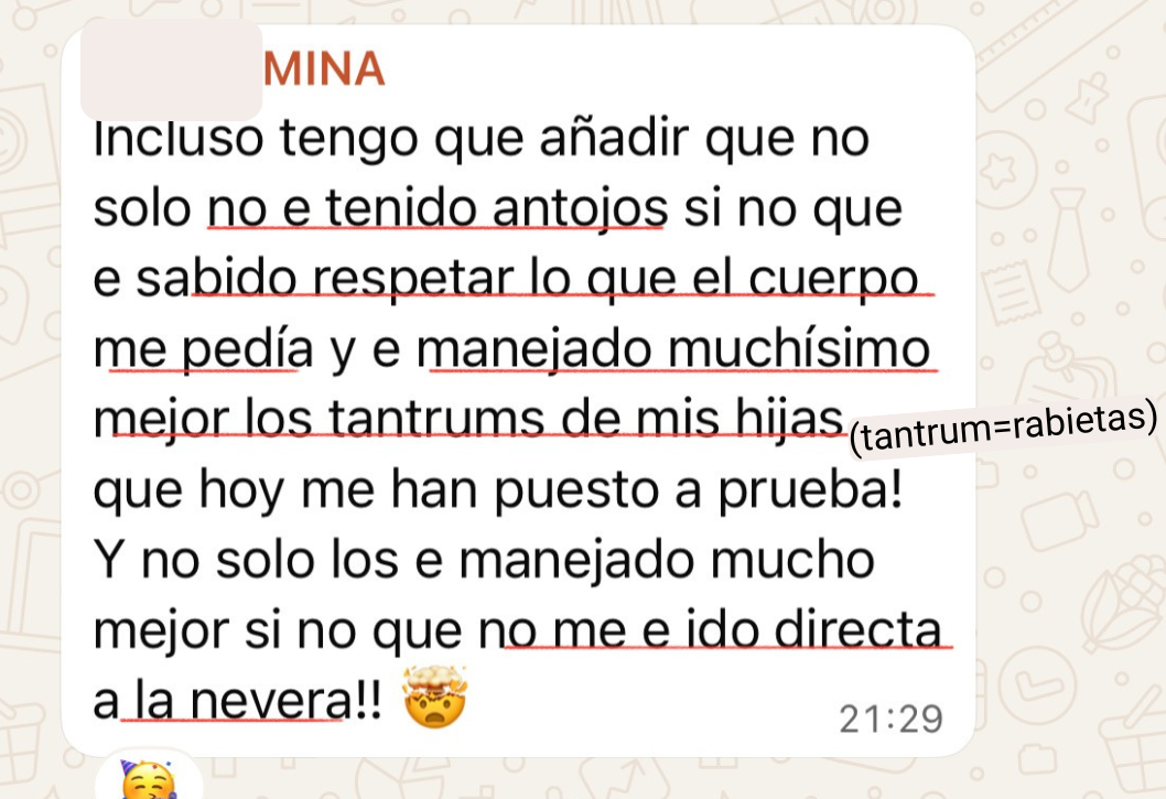 Mensaje de una alumna del Programa Amina
