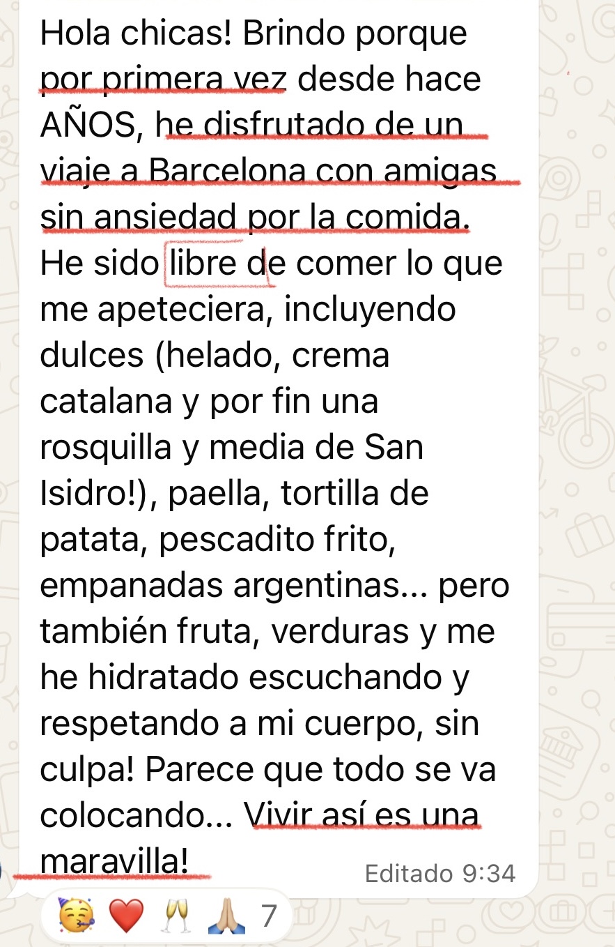 Mensaje de una alumna del Programa Amina